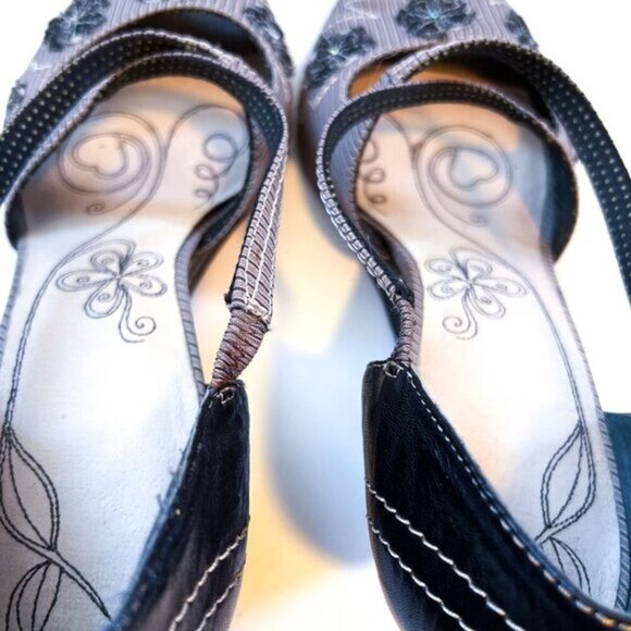 Kenzie Stacked Heel Peep Toe Unity Wedge Sandal Size 10 - Picture 8 of 11